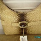 Charlie Lapson Designer croc embossed leather handbag