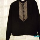 Sharif Designer suede jacket with tooled leather bib