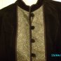 Sharif Designer suede jacket with tooled leather bib