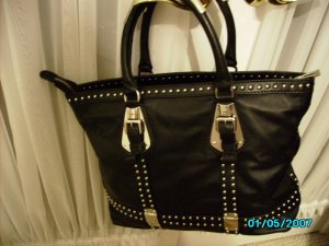 Designer inspired high end lambskin tote bag