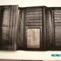 The Find Designer soft black leather studded clutch wallet