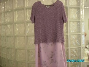 Flowered skirt and top set