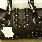 Charm and Luck designer leather crystal embellished bag