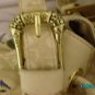 Carlos Falchi designer draw string soft leather duffel bag