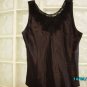 Black satin and lace cami
