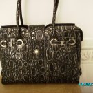 Charlie Lapson croco embossed leather luxery X-large tote bag