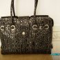 Charlie Lapson croco embossed leather luxery X-large tote bag