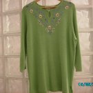Ladies knit embroidered tunic
