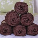 $48 Lot--6 Skeins Moda Dea Bamboo Wool "Coffee" Yarn + Free Gift!