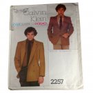 Vogue American Designer 2257 Calvin Klein Mens Jacket Pattern Sz 42