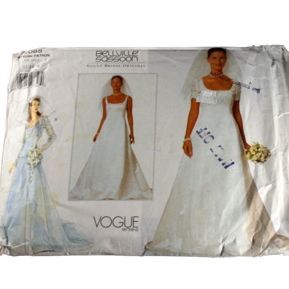 Vogue 2085 Bridal Original Bellville Sassoon  Misses Jacket & Dress  Sz 12,14,16