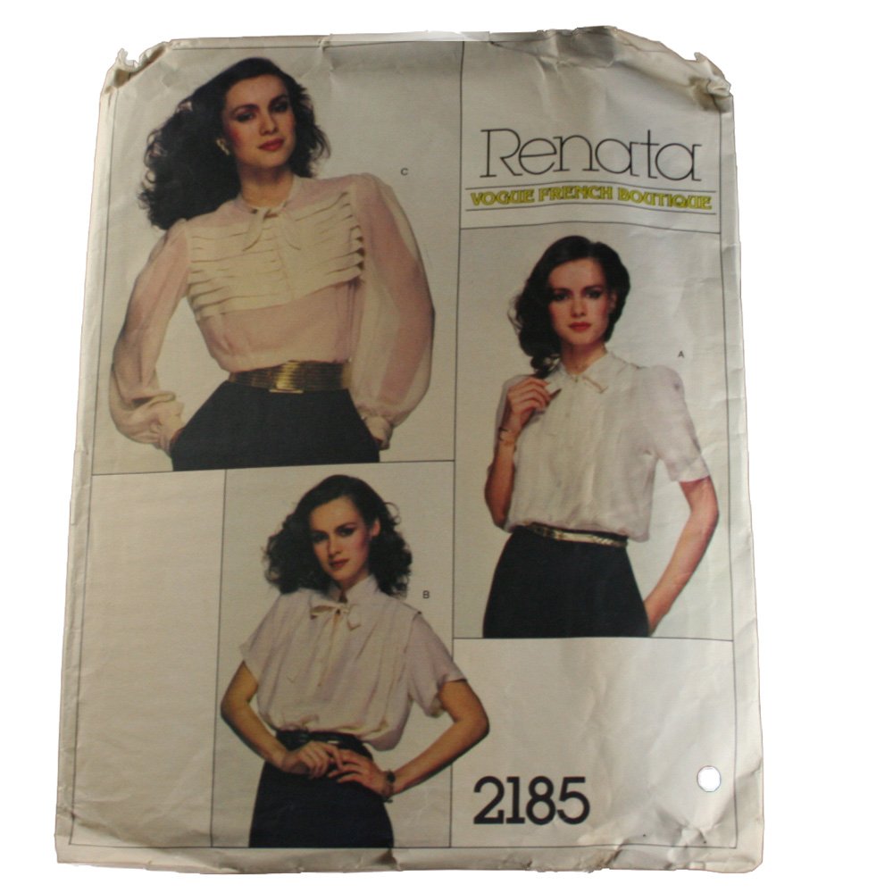 Vogue French Boutique 2185 Sewing Pattern Renata Misses Blouse Size 10