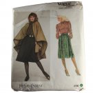Vogue Paris Original 2790 Sewing Pattern Yves Saint Laurent Misses Blouse, Skirt and Cape Size 12