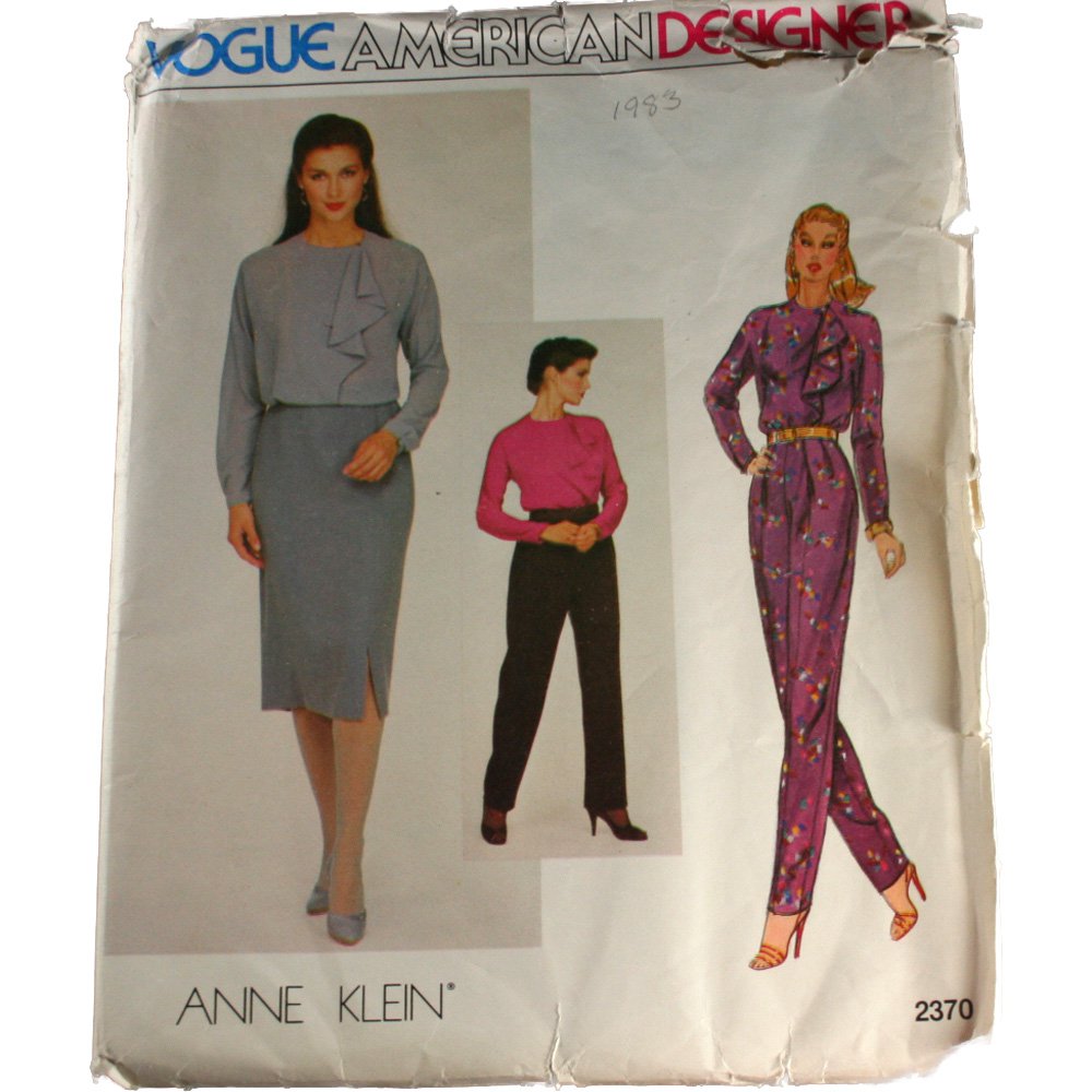 Vogue American Designer Sewing Pattern 2340 Anne Klein Misses Blouse,Skirt,Pants Size 16