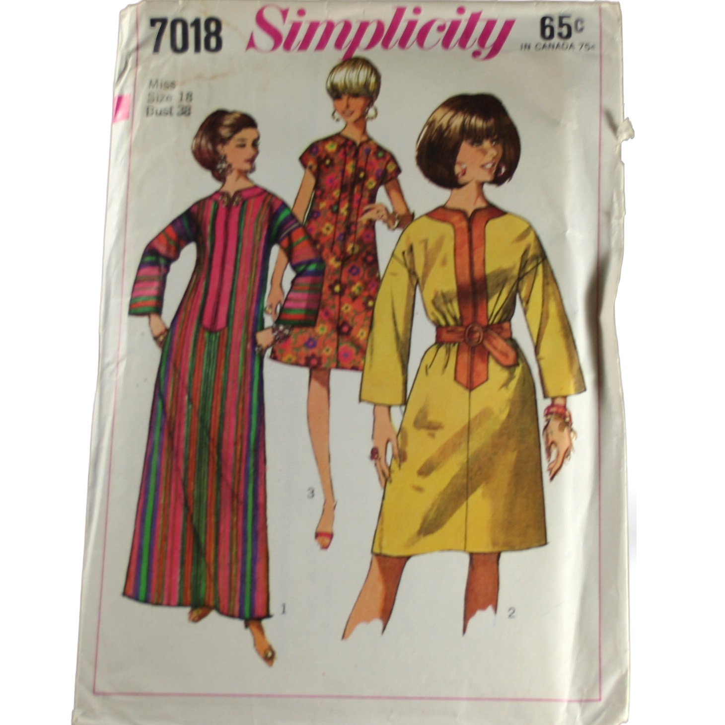 Simplicity 7018 Misses One-Piece Dress in Two Lengths Vintage