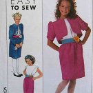 Simplicity 9529 Easy Sewing Pattern for Girls 7-14  Slim Dress, Lined Bolero Jacket, Sash Belt.