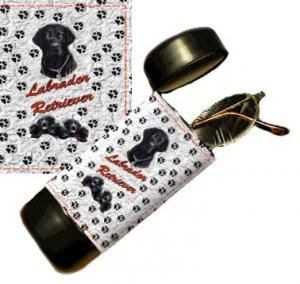 Labrador Black Eyeglass Or Sunglass Case