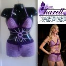 *Custom Order* Crochet BoyShorts and Bikini Top w/ Ring Detailing