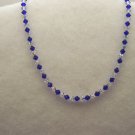 Cobalt Blue and Crystal Necklace