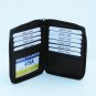 Zippered FINE LEAHTER Credit Card ID Money Hip Wallet