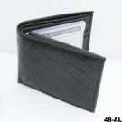 BLACK COW LEATHER ALLIGATOR CROC PRINT BIFOLD WALLET 48