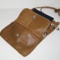 2x TWO PASSPORT Leather ID Holder Neck Pouch TRAVEL TAN