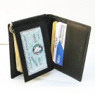 LEATHER MONEY CLIP Bi-fold CARD ID 2-IN-1 Wallet FREE S