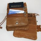 TWO PASSPORT Leather ID Bag Neck Pouch Wallet FREE SHIP