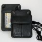 TWO 2x Leather ID CARD Holder Neck Pouch Wallet Travel