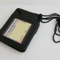 TWO 2x Leather ID CARD Holder Neck Pouch Wallet Travel