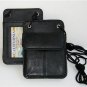 TWO 2x Leather ID CARD Holder Neck Pouch Wallet Travel