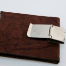 100% LEATHER MONEY CLIP Credit ID Men's Wallet Holder