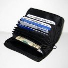 1 Zipper Business CARDS Credit ID LEATHER Wallet Holder