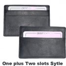 2x BLACK COW LEATHER THIN Credit Card ID Wallet Holder
