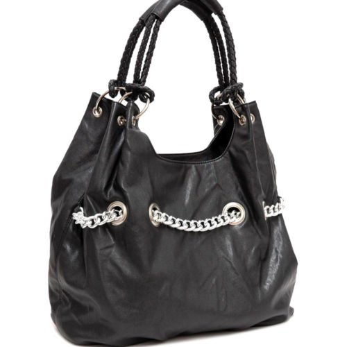 Black Deisgner Vani Inspired Chain Shoulder Handbag Bag