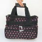 DOTS BLACK DUFFLE BAG LUGGAGE CARRY ON OVERNIGHT S