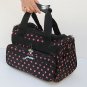 DOTS BLACK DUFFLE BAG LUGGAGE CARRY ON OVERNIGHT S
