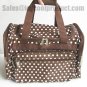 PINK DOTS BLACK DUFFLE BAG LUGGAGE CARRY ON OVERNIGHT S