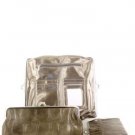 Gray Croc Print Kissllock Designer Fold Clutch Wallet