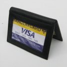 BLACK LEATHER Thin Window ID Credit Cards Wallet.