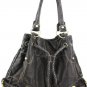 Black Drawstring Inspired Designer Washed Handbag Bag