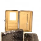 Black Croc Inspired Designer Thin Clutch Case Wallet