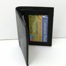 BLACK LEATHER Window ID Credit Cards Compact Wallet