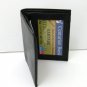 BLACK LEATHER Window ID Credit Cards Compact Wallet 716
