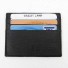 "ONE" PIECES COWHIDE BLACK 100% LEATHER THIN Credit Card Wallet Holder 214