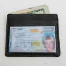 COW LEATHER THIN Credit Card ID Wallet Holder Black