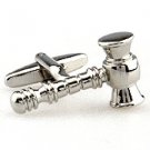 Judge Hammer Jutice Silver New Novelty Fashion Gift Cuff Wedding Men's Cufflinks
