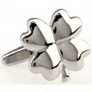 Clover Sign  Silver New Novelty Fashion Gift Cuff Wedding Men's Cufflinks
