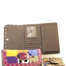 Pink Patchwork Inspired Designer Rhinestone Buckle Lady's Wallet New