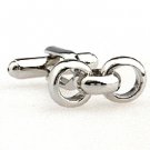 Chain Ring  Silver New Novelty Fashion Gift Cuff Wedding Men's Cufflinks